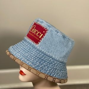 Custom Gucci women’s denim bucket hat